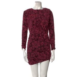 NWT FOR LOVE & LEMONS LONG SLEEVE PINK MINI DRESS WITH OPEN BACK DETAIL